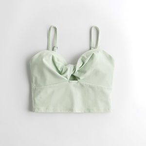NWT Sage Green Twist Front Hollister Top